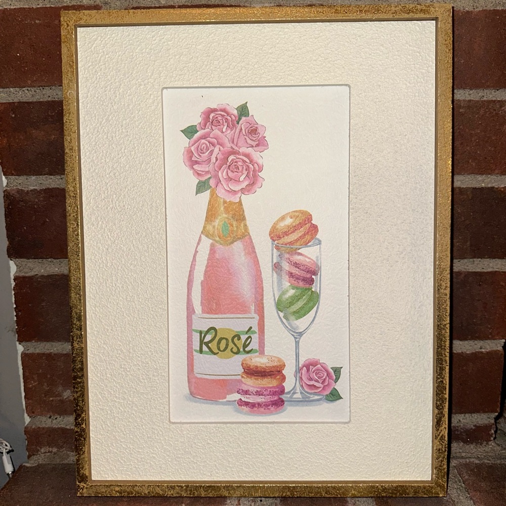 Michaels Pink and Gold Rosé Art Print